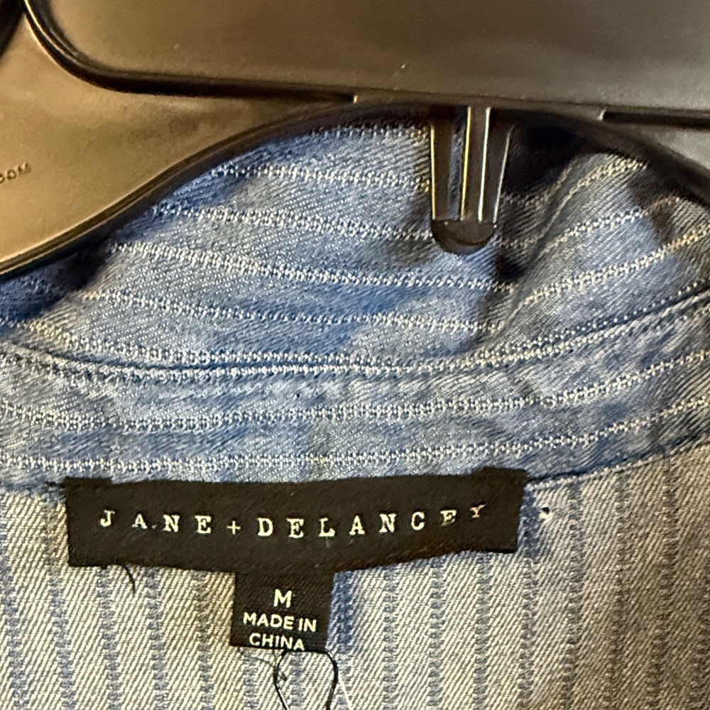 Jane and Delancey Blue Button-Up Midi Dress - Picture 4 of 4